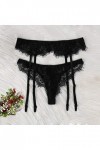 HELLORSOON String pour Femme Sexy Respirant en Soie Échancré String Ouvert Séduction Résille Volants Nuisette Transparente Ro