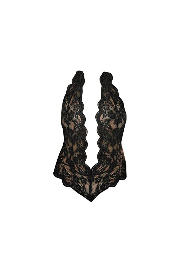 Fulidngzg Nuisette sexy pour femme - Body érotique - Sous-vêtement gainant - Nuisette ouverte - Lingerie transparente - Curvy