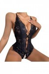 Fulidngzg Sous-vêtements sexy pour femme érotique SM Dentelle Sous-vêtements Lingerie pour le sexe Lingerie transparente Body