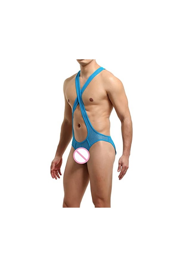 Gefomuofe Body jockstrap pour homme en maille jockstrap drôle maillot de bain tankini short de bain cordon string body hommes