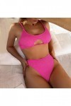 BKSCAYXS Femmes Tissu ondulé Triangle Ouvert Dos Sexy Fesses Shaper, Rose, L