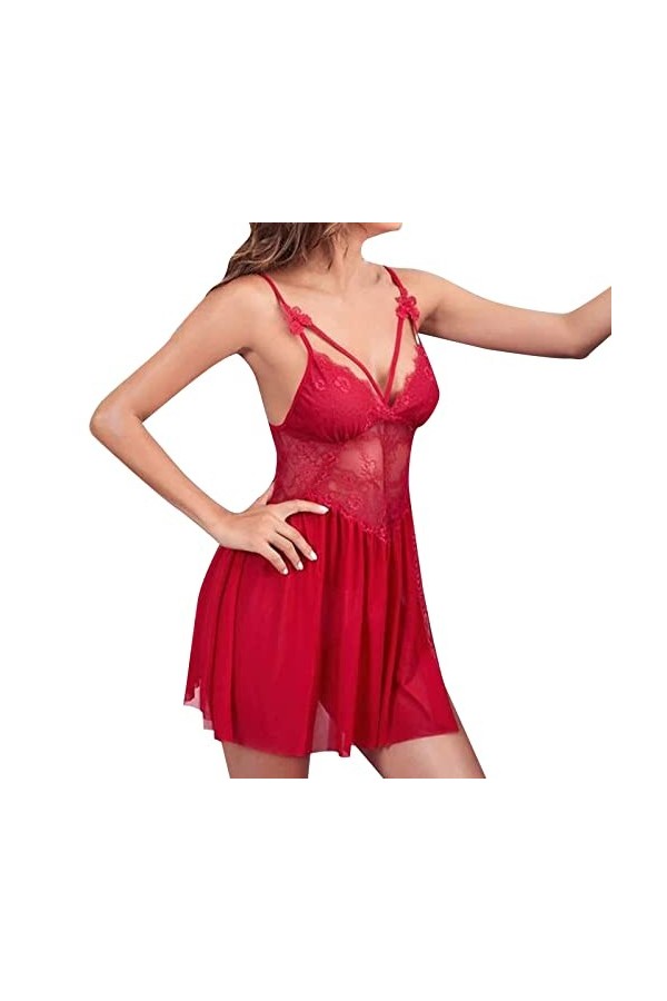 Hxiaen Grande lingerie sexy pour femme - Lingerie sexy - Lingerie sexy, RD1, XL