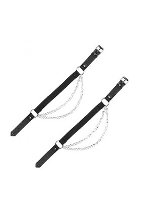 Jarretière Haute pour Cuisse, 2 Pièces en Forme détoile, Style Punk, Jarretière Réglable pour Cuisse avec Chaîne en Métal po
