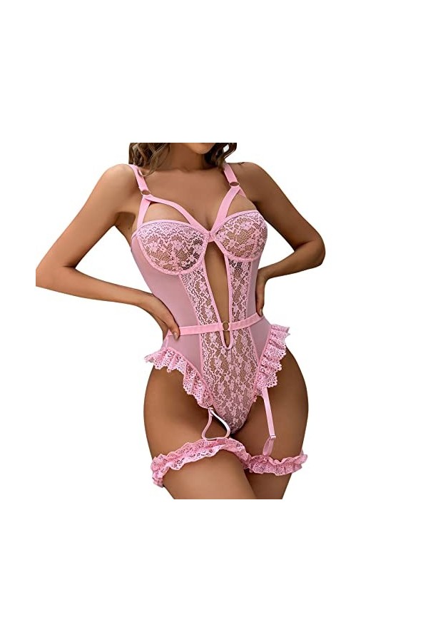 Générique iYmitz sous-vêtements Sexy en Dentelle pour Femmes Costume Combinaison Sexy Combinaison en Dentelle sous-vêtements 