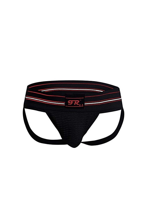 3,2 cm Ceinture sans bretelles pour homme Sous-vêtement de sport sexy à double string, sous-vêtement cycliste pour homme, Noi