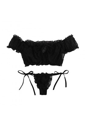 Zannycn Ensemble de lingerie sexy pour femme - Ensemble de lingerie sexy - Tenue sexuelle - Licol - Ensemble de sous-vêtement