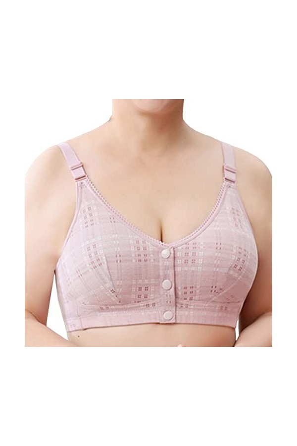 HANXIULIN Soutien-gorge en coton pour femme - Sous-vêtements amovibles et convertibles - Soutien-gorge rembourré - Soutien-go