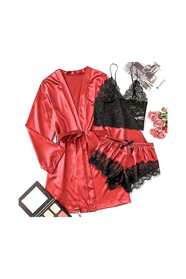 Lingerie Sexy, Femme Pyjama Transparent Noir sans Dos Oreille en Bois Halter Une Pièce Hot Lingerie Sexy De Pute Soutien Gorg