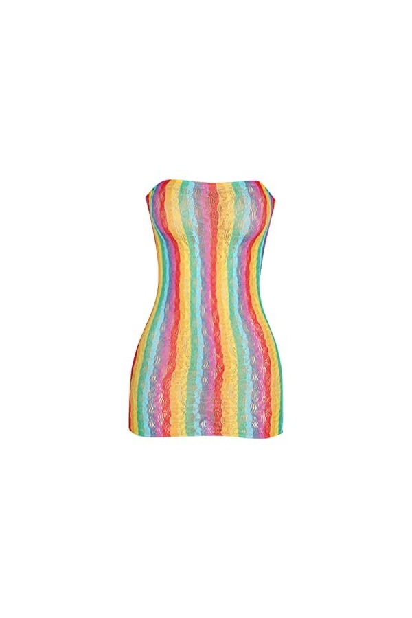 liaddkv Bodysuit Grand Sous-vêtements Chaussettes en maille colorées Chaussettes sexy Femmes Dentelle Sexy Sous-vêtements drô