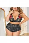 PTLLEND Lingerie Yeux amusants pour femmes Robe sexy de grande taille Dentelle Fuite Sein Sexy Sexy Lingerie attrayante Corse