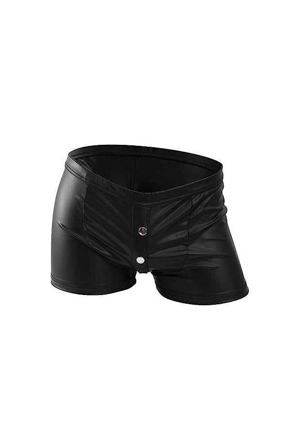 PTLLEND Pantalon De Pyjama Rouge pour Homme Amusant en Similicuir détachable Pantalon en Cuir à Angle Plat Pull Thermique Hom