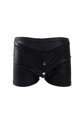 PTLLEND Pantalon De Pyjama Rouge pour Homme Amusant en Similicuir détachable Pantalon en Cuir à Angle Plat Pull Thermique Hom