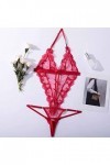 liaddkv Lingerie sexy Combinaison de jeu de rôle ouverte String Sexy Infirmière Lingerie Rouge, L 