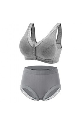 Xbemkste Soutien-gorge pour femme avec armatures - Débardeur confortable - Pour femme de taille moyenne et haute - Avec bouto