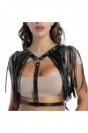 Harnais de poitrine à franges punk accessoires uniforme punk danse vêtements accessoires hip-hop glands à franges