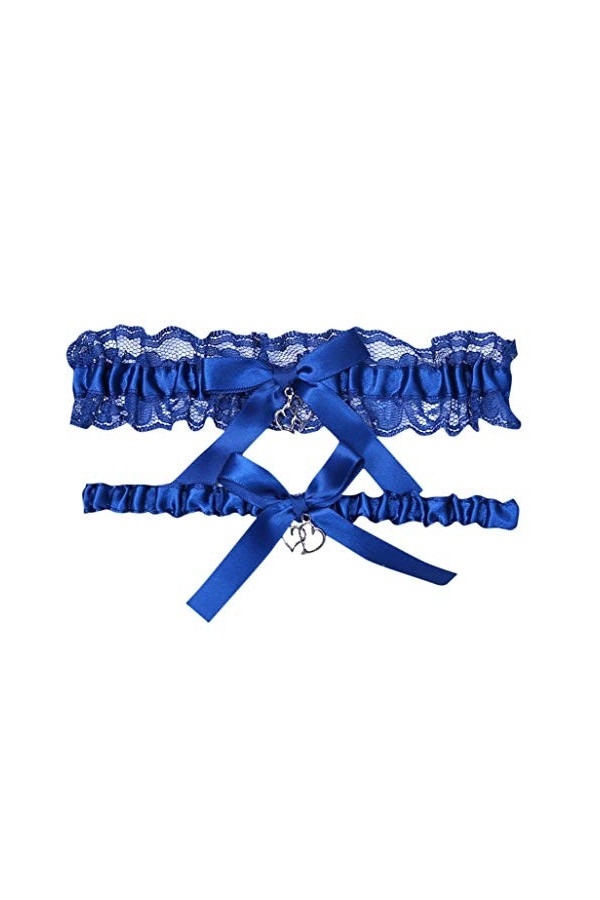 Garters for Bride Jarretière élastique en dentelle pour mariage de rêve, taille unique, avec dentelle et strass en filigrane,