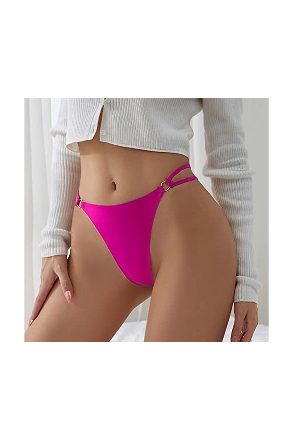 Dorjuli G String Femme Transparent Sexy Tangas pour Femmes Hipster Sous-vêtements Taille Large Culotte Classique Culotte en D