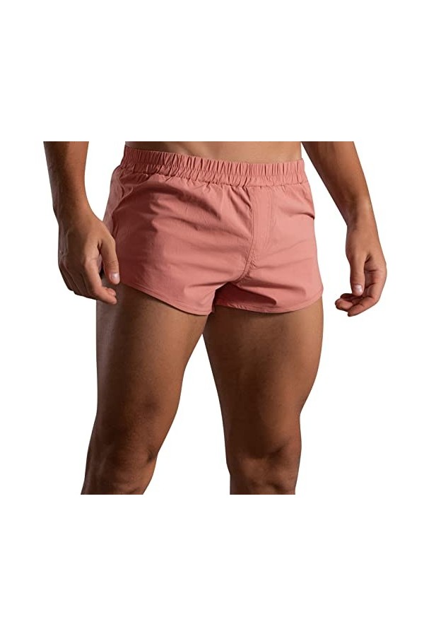 Pantalon dété pour homme - Couleur unie - Élastique - Séchage rapide - Short droit - Pour la plage, la maison, les sous-vête