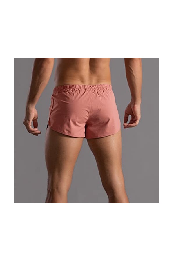 Pantalon dété pour homme - Couleur unie - Élastique - Séchage rapide - Short droit - Pour la plage, la maison, les sous-vête