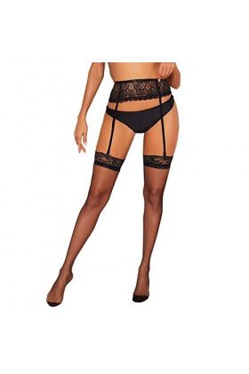Générique Jarretière Dentelle Femmes 4 Sangle avec Bas pour Cuissardes Lingerie Élégante Lot Lingerie Ensemble