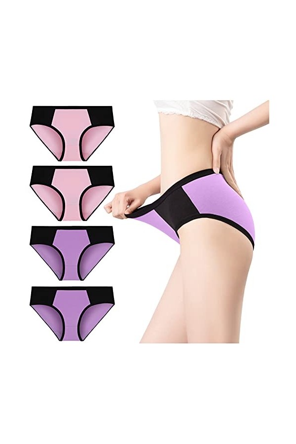 WhOpro Sexy Longue Lingerie Robe Couleur Patchwork Bicini Culotte Solide Lingerie Sexy Noir, lilas, L