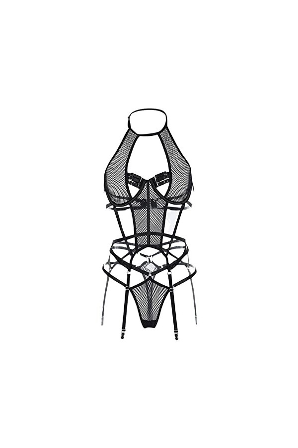 Lingerie Femme Sexy Ensemble Homme Sexy Hot y.2k Dames Dentelle Maille Couture Auto-Cultivation élingue Sexy Sexy sous-vêteme