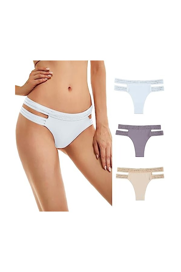 Femme Culotte Dentelle Sexy Culotte Tanga String Ouvert Culotte Classique Slip Élégant Culotte en Dentelle Chic Hot Érotique 