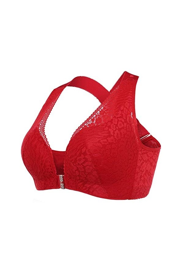 Ensemble Lingerie Robuste Soutien-Gorge de Levage de Posture Extra-élastique avec Fermeture à lavant pour Femmes Lingerie Se