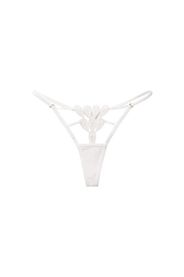 HELLORSOON String Dentelle Femme,Sexy Érotique Maille Transparente Romantique Culotte en Dentelle Tanga pour Femme