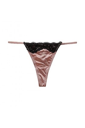 HELLORSOON String Ficelle Femme,Sexy Érotique Transparence Subtile Tendre String en Dentelle Tanga pour Femme