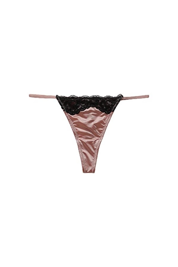 HELLORSOON String Ficelle Femme,Sexy Érotique Transparence Subtile Tendre String en Dentelle Tanga pour Femme