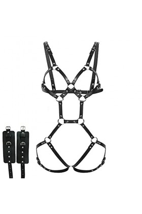 LDZYXY Ceinture américaine européenne Boucle Jambe Adulte en Cuir Femmes et Leggings