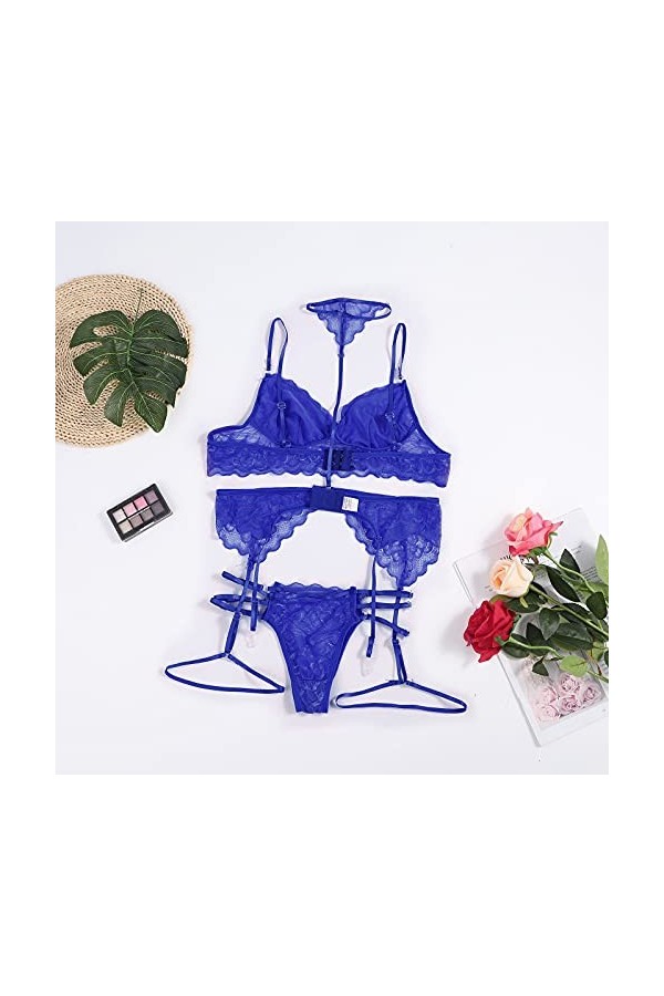 Zannycn Ensemble de lingerie sexy pour femme - Ensemble de sous-vêtements - Tenue sexuelle pour femme - Ensemble de lingerie 