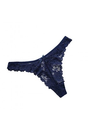 YpingLonk Lingerie Sexy strongs Voir-Through Respirable Femmes sous-vêtements Culottes Briefs Dentelle Lingerie Marque Dark 