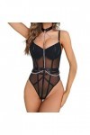 Femmes Night Club Lace Creux Nouveau métal Hang Neck Sexy Funny Body