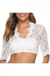 Chemisier Dirndl en dentelle pour femme - Corset pour femme - Bralette Crop Top sexy pour la fête de la bière - Sexy - Soutie