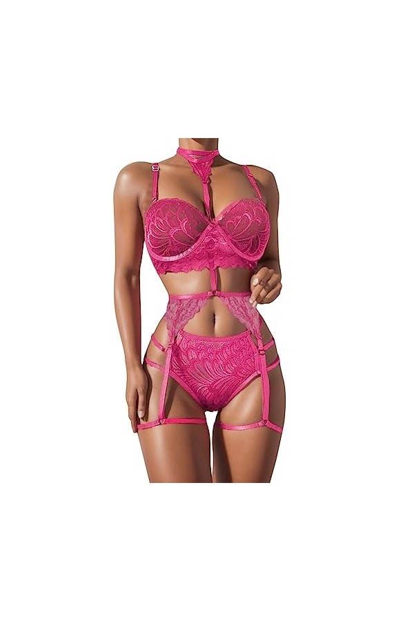 Zannycn Ensemble de lingerie sexy pour femme - Ensemble de sous-vêtements - Tenue sexuelle pour femme - Ensemble de lingerie 