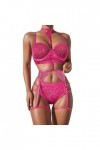 Zannycn Ensemble de lingerie sexy pour femme - Ensemble de sous-vêtements - Tenue sexuelle pour femme - Ensemble de lingerie 