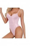 Lingerie Ensemble Cher Dentelle Sexy pour Femmes Femmes Sexy Lingerie Pink, L 