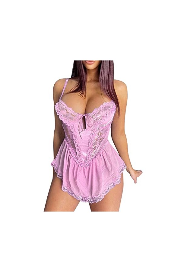 Lingerie Femme Sexy Ensemble Homme Sexy Hot y23k Sexualité Robe Bretelles Solides Femmes sous-vêtements Pyjamas Sexy Lingerie