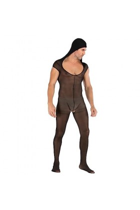 Générique String Homme Sexy Hot Dentelle Slips Boxer Collants Sexy en résille pour Hommes Robe avec Capuche R, One Size 