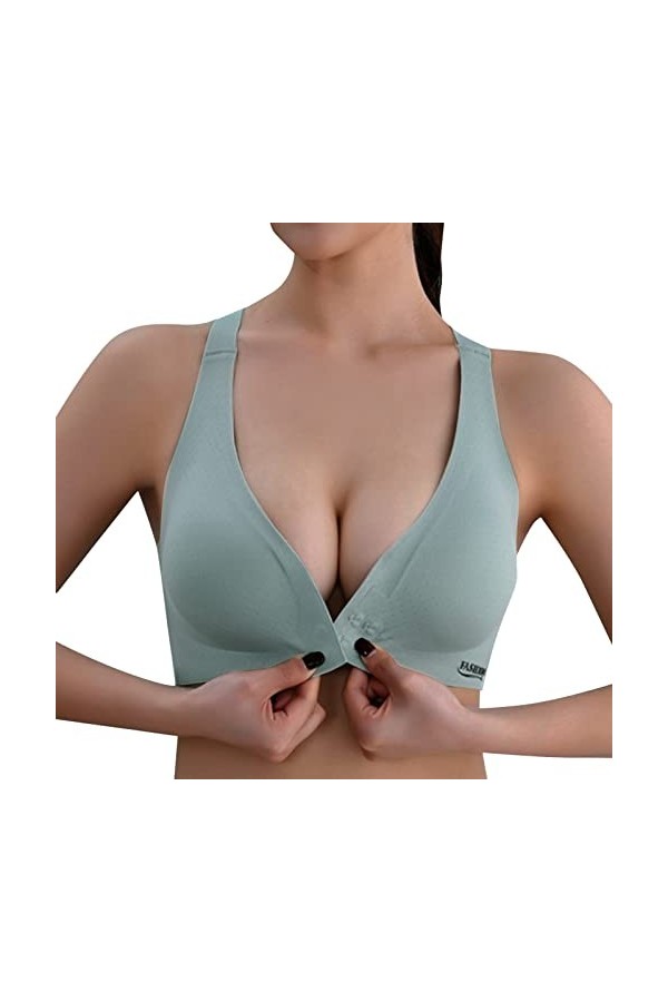 Lingerie Sexy Femme Grande Taille Brassière Soutien-gorge à fermeture avant pour femmes Racerback Plus Size Soutiens-gorge à 