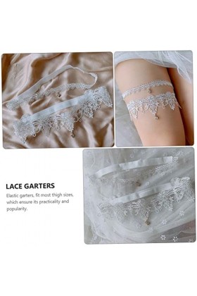 GALPADA 1 Paire Dentelle Jarretière Dames Bijoux Jarretière De Mariée Ceintures Jarretières De Mariage Dentelle Jarretières M