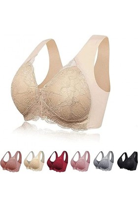 Winbru Soutien-gorge Winbru 2023 avec fermeture frontale 5D Beauty Back confortable, fermeture avant grande taille pour perso