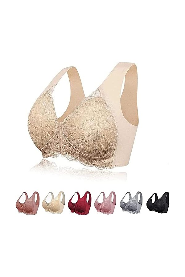 Winbru Soutien-gorge Winbru 2023 avec fermeture frontale 5D Beauty Back confortable, fermeture avant grande taille pour perso