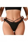 HELLORSOON String pour Femme,Sexy Coquin Transparence Subtile en Dentelle String en Dentelle Culotte éChancréE