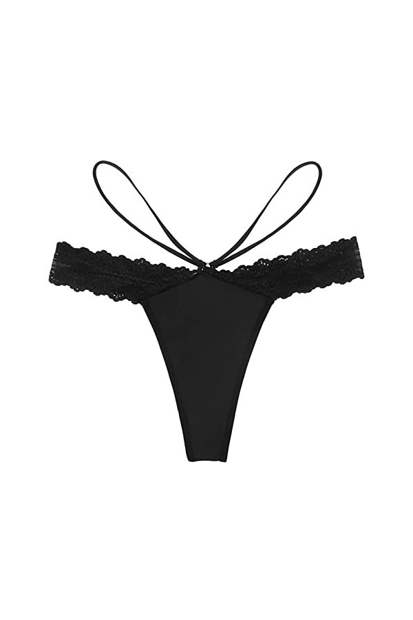HELLORSOON String pour Femme,Sexy Coquin Transparence Subtile en Dentelle String en Dentelle Culotte éChancréE