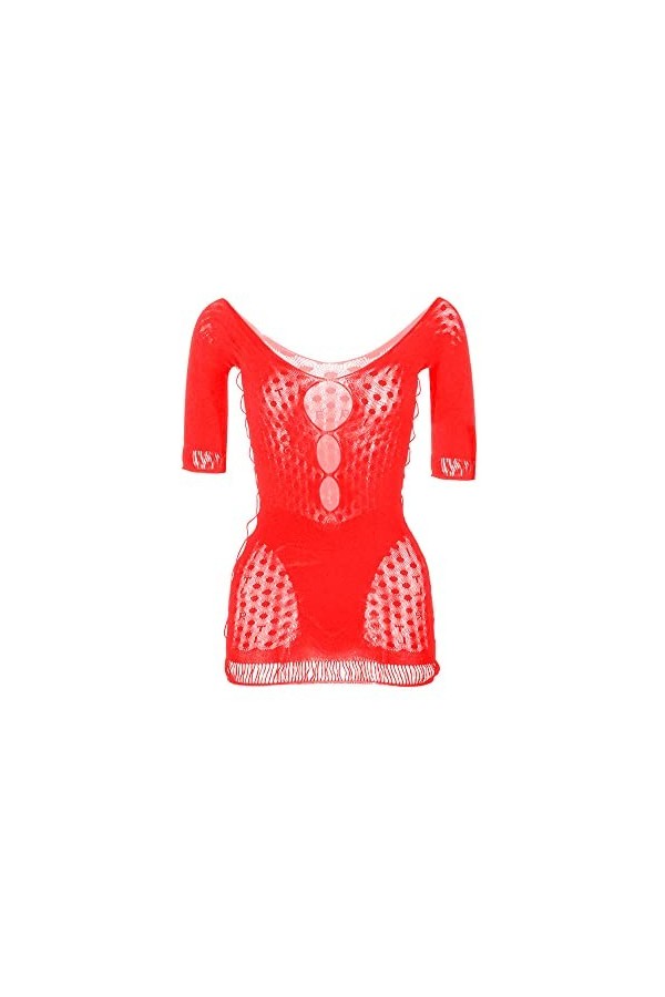 HELLORSOON Ensemble Lingerie Femme Sexy Séduction Combinaison Dentelle Ouvertures érotiques with String Ficelle Bas RéSille