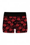 DUHGBNE Femmes et Hommes Saint Valentin Imprimé Plus Taille Boxer Mid High Taille Sous-vêtements physiologiques Sous-vêtement