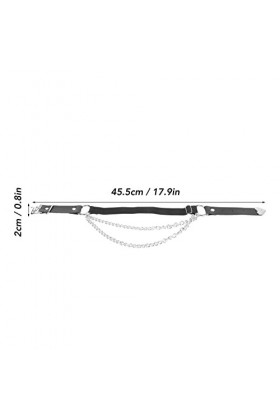 Lot De 2 Porte-jarretelles Pour Femme – 45 Cm De Long, Simili Cuir Avec Chaînes En Métal, Boucles Réglables, Parfaits Pour le